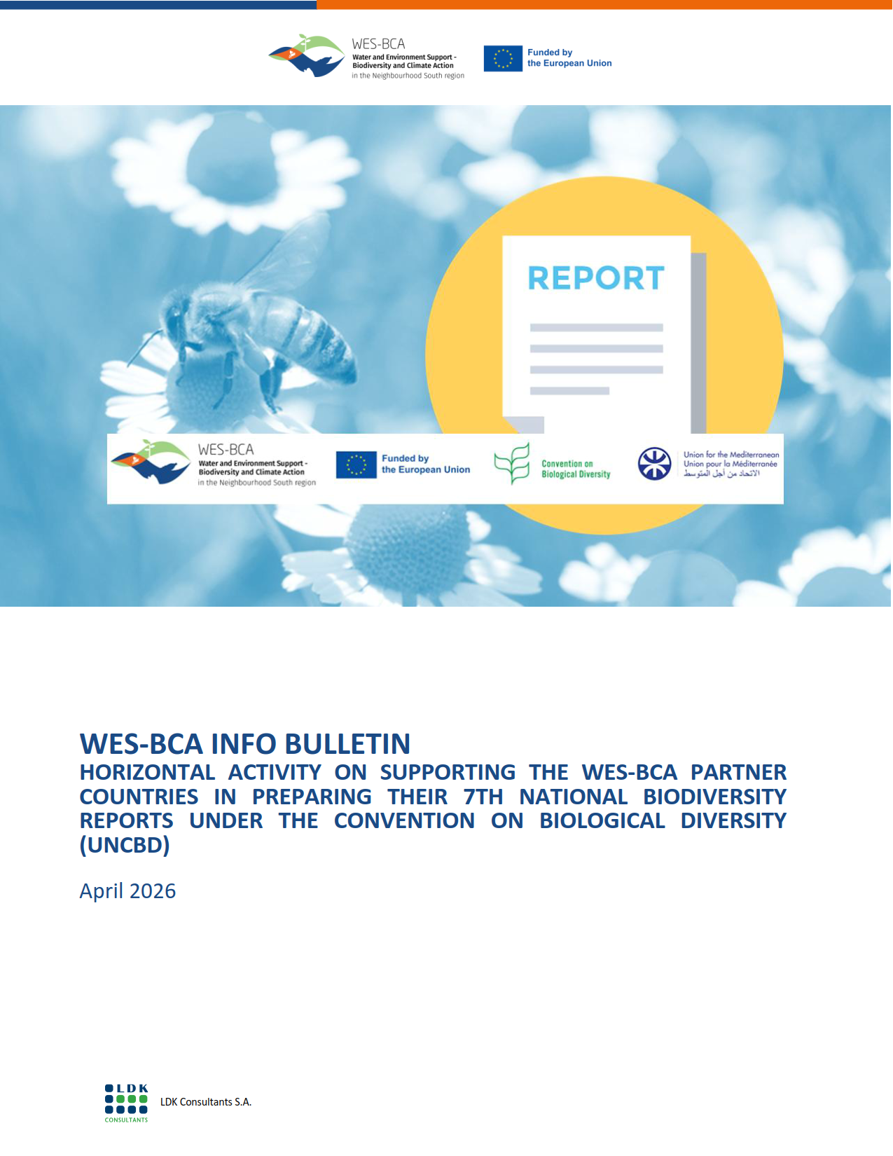 Bulletin d’information WES-BCA sur l’activité horizontale « Soutien aux pays partenaires WES-BCA dans la préparation de leur 7e rapports nationaux sur la biodiversité dans le cadre de la convention sur la diversité biologique des Nations Unies (UNCBD) »